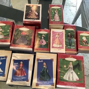 BARBIE KEEPSAKE ORNAMENT AMAZING COLLECTION 12 Dolls 1995,96,97,99,2000, 01,02,3
